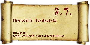 Horváth Teobalda névjegykártya